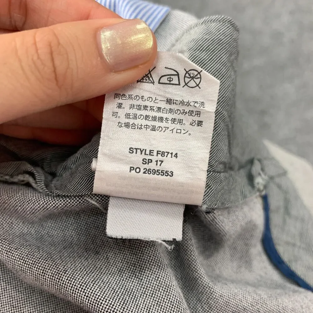 J Crew NY Shorts Mens 32 Gray Garment Dyed Chino 10.5